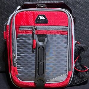 Red and Gray Dual Compartment Lunch Pack